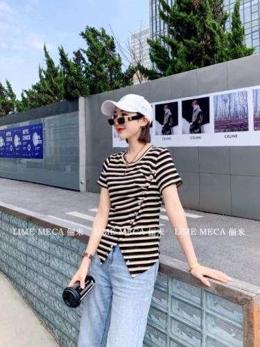 2021夏装新款欧版T恤，女装T恤，Lime meca 俪米