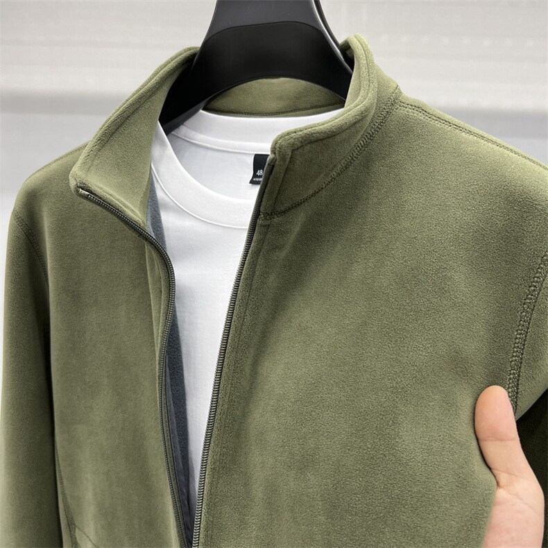 男装夹克FN8960加绒2026秋冬男士奥粒绒长袖外套夹克5色，男装夹克，钱塘207-1