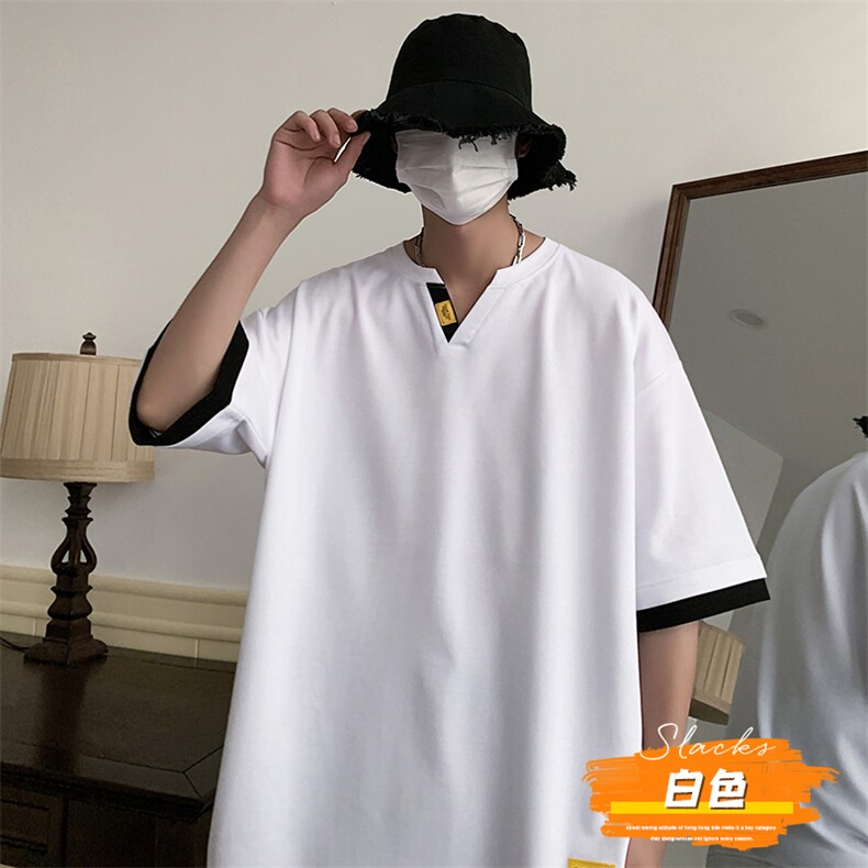 冰氧仿短袖港风暖光夏季休闲百搭假两件男上衣TC3153-P28控48,男装T恤,星座717