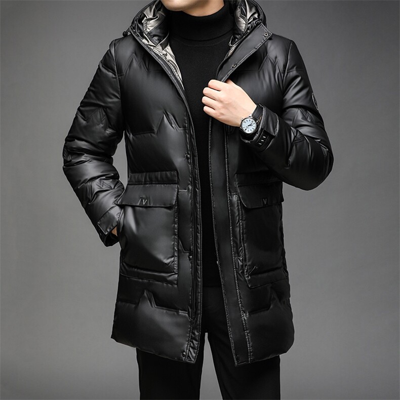 2023新款冬季羽绒服男士中年人爸爸中长款冬装外套QLMF20981-P355,男装羽绒服,电商B212（原钱塘6029）