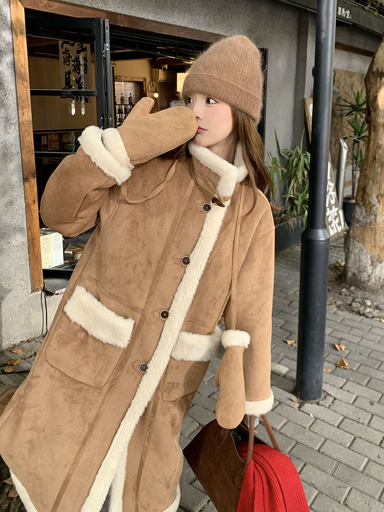 【新款现货】皮毛一体带手套款082-6656P225K328，女装皮草，浙宝192（原082）