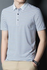 男士短袖polo衫宽松休闲百搭体恤半袖t恤衫夏装翻领上衣，男装T恤，电商B212（原钱塘6029）