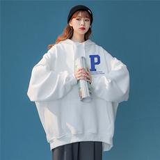 ！春季新款韩版青春简约个性P印花宽松连帽卫衣W264P35控58，男装卫衣，A247A