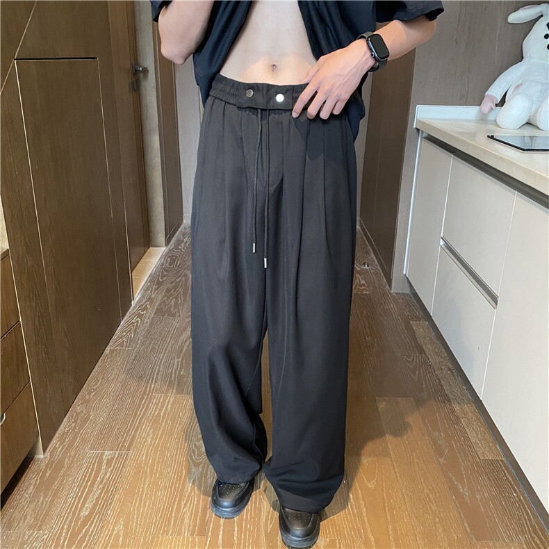INS夏季冰丝透气百搭西裤宽松直筒休闲裤B315-K24163-特p30控58图片