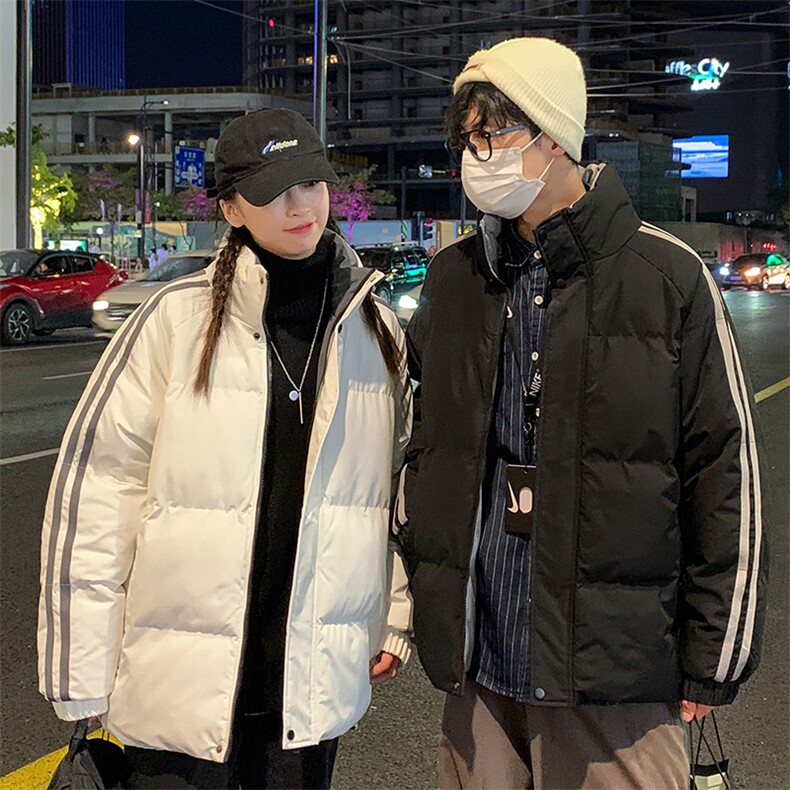 推荐2023冬季新款棉衣港风情侣棉服潮牌宽松上衣M6687图片