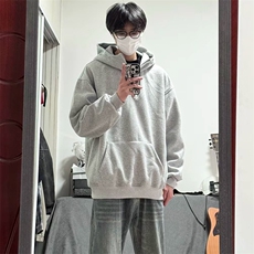 抖音得物高品质二开25秋冬美式重磅宽松纯色连帽拉链高领卫衣W65，男装卫衣，电商A486-1