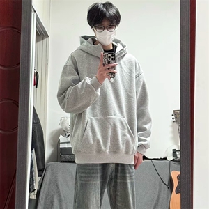 抖音得物高品质二开 25秋冬美式重磅宽松纯色连帽拉链高领卫衣W65图片