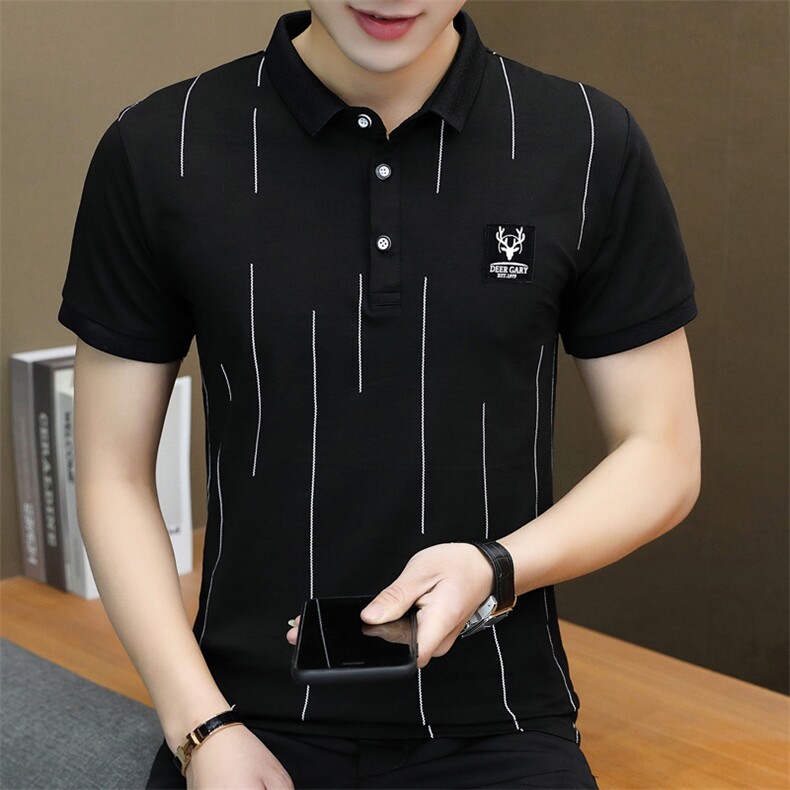 款5623-夏季纯棉男士短袖t恤半袖韩版翻领polo衫v领潮流男装，男装T恤，电商D310（原电商305）