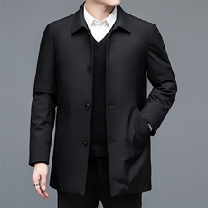 DZ5598钱塘2020-3冬季厚款商务休闲简约翻领中年男士羽绒服P250，男装羽绒服，钱塘207-3