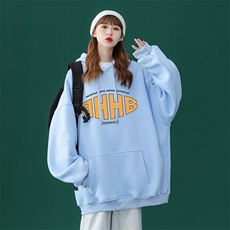 中性秋季潮流欧美印花上衣宽松连帽卫衣W236P35控58加绒P45，男装卫衣，A247A