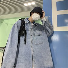牛仔外套男士春秋夹克韩版潮流宽松帅气新款炸街工装衣JK451-P65，男装夹克，星座1008