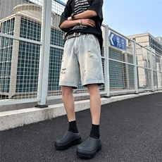 夏男牛仔短裤破洞渐变色五分裤D761P38，男装牛仔裤，星座1013-1