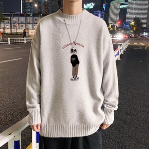 ！2023秋冬新款男士半高领毛衣百搭潮流保暖针织衫M603P45图片