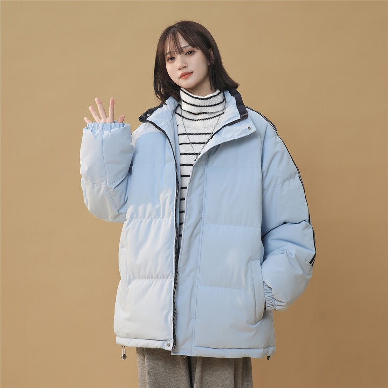 ！冬季条纹五防立领加绒加厚棉衣情侣撞色棉服外套MY7777-P68,男装棉衣,星座610B-1