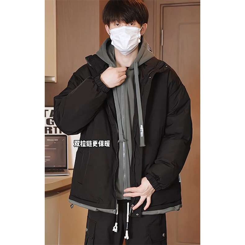 特批P70无差价深度库存10W件防寒保暖假两件连帽棉服外套男M2913,男装棉衣,电商A001-1