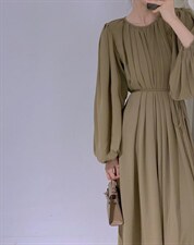 系带连衣裙，女装连衣裙，驿谷