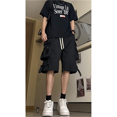 夏季百搭冲锋裤休闲裤男高街工装短裤五分裤DK615-P40，男装牛仔裤，电商D202