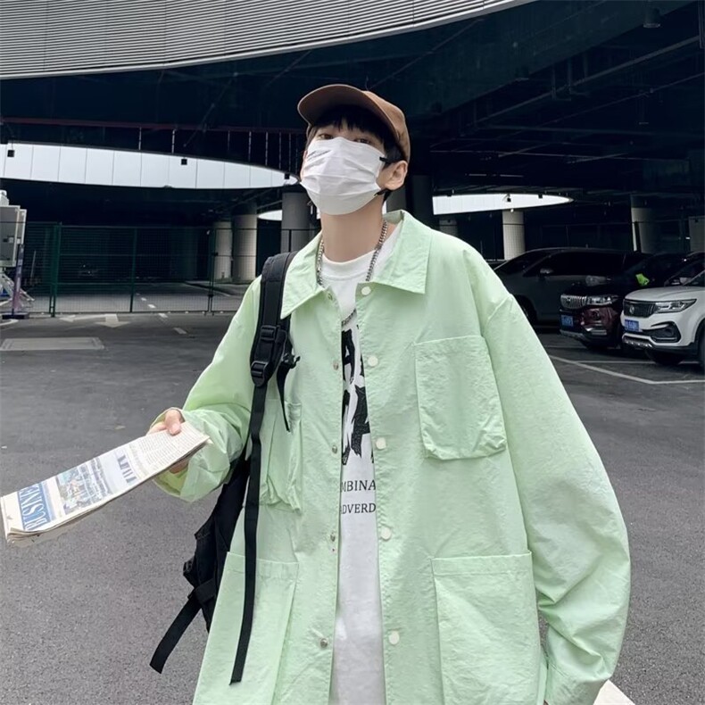 夏季薄款防晒衣男韩版潮流多口袋2024新款ins宽松外套W4850-P41,男装防晒衣,星座412-3