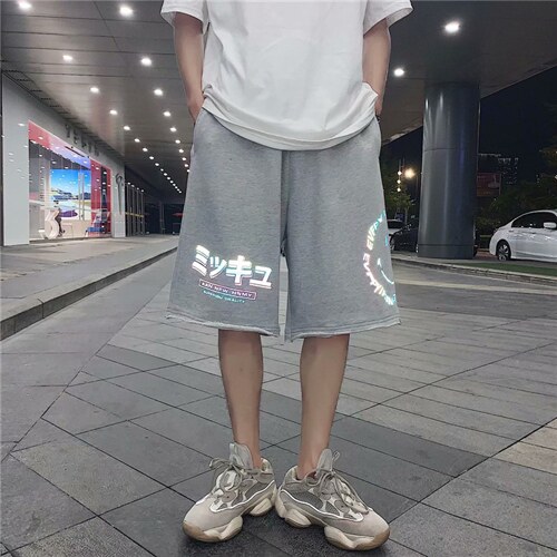 夏季男士短裤男宽松休闲五分裤子男港风直筒裤潮流运动裤DK86-P28，男装牛仔裤，星座1008-2