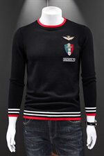 2020新品羊毛衫男士刺绣针织毛衣QT7112008P110假模冬季款，男装针织衫/毛衣，钱塘6066（原711）