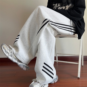 供抖音 7个高点击港风新款条纹裤男款宽松X416B-1-KL921-P55限88图片