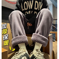 加绒加厚~复合羊羔绒休闲裤超厚实摇粒绒保暖棉裤K618-P60，男装棉衣，星座502