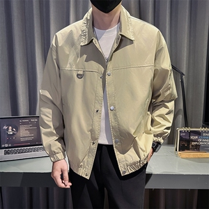 新款社会小伙秋冬男时尚工装夹克男店主外套JK802-P78 控128 卡其图片