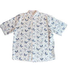 夏季新款小众蝴蝶毛边流苏设计感短袖衬衫痞帅网红衬衣0239-P63，男装T恤，电商B267