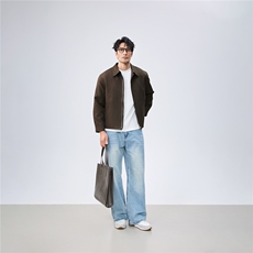 秋季2025老钱风抖音纯色休闲立领夹克店主风A236-JK628-P125，男装夹克，电商A236