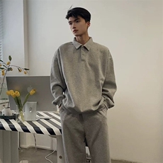 抖音得物高品质二开26春装美式高街结构设计POLO翻领卫衣外套W77，男装Polo衫，电商A486