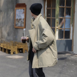 冬季ins日系复古高街棉服cityboy简约宽松立领棉衣男女 W5654-P62图片