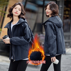 2025年冬季休闲连帽派克服，女装派克服，文熹诺