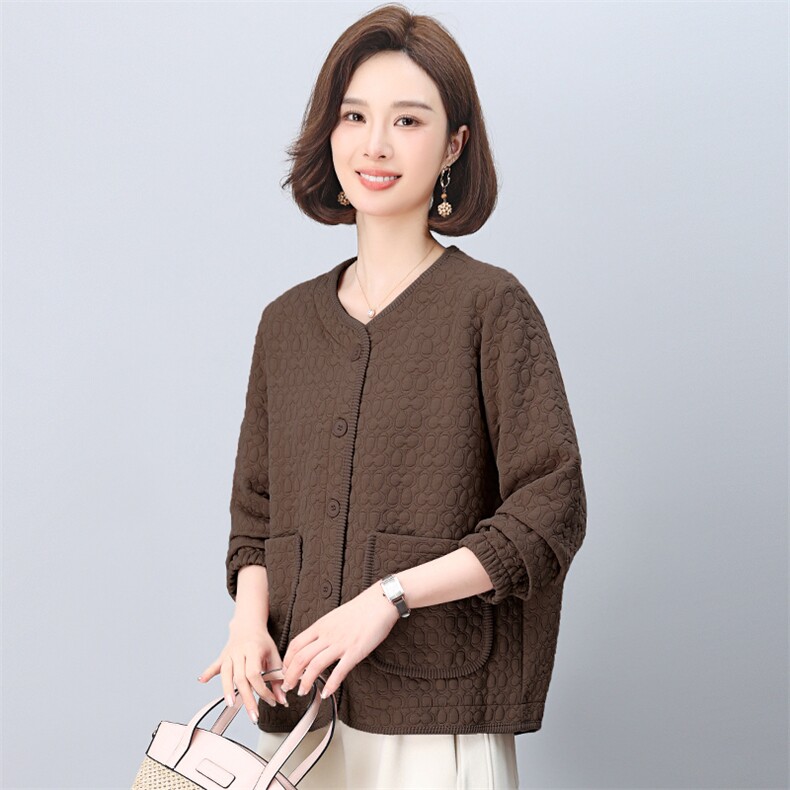 棒球服外套女2025新款春秋短款拉链式开衫小个子中年妈妈春装上衣,女装短外套,独衣靓