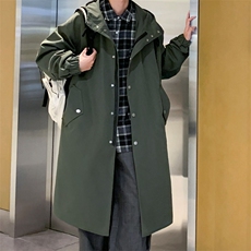 5W件长年冲锋风衣男中长款大衣男F174薄P90加棉P100特价港风H，男装风衣，星座401