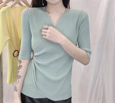 褶皱设计针织衫，其它，魅力元素