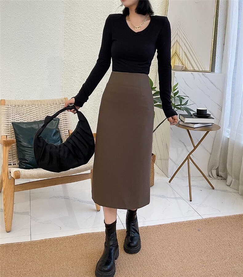 时尚V领袖口链条装饰打底衫，其它，Balance Studio