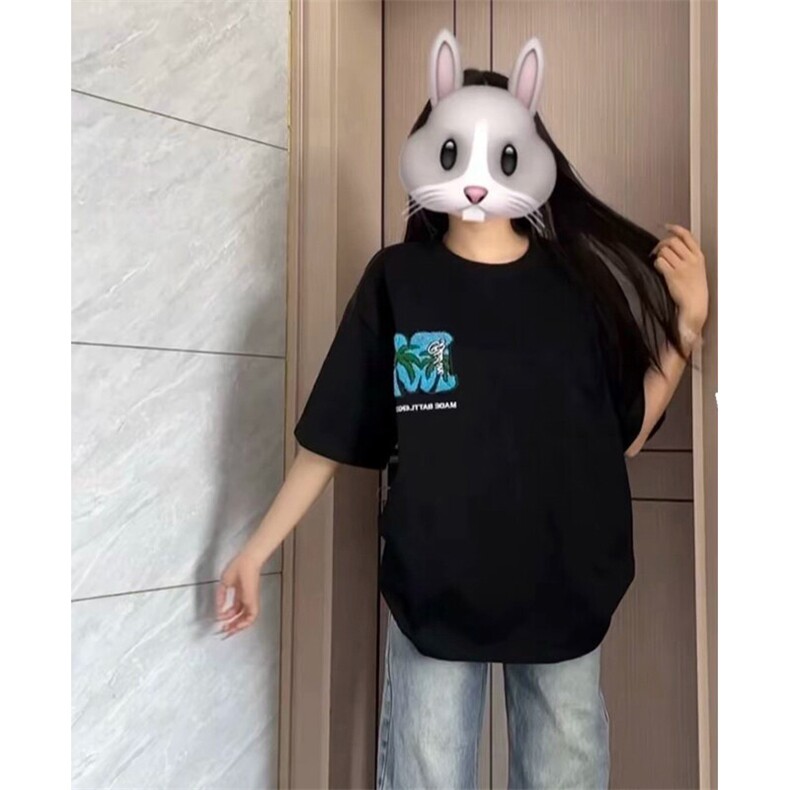 万针全刺绣工艺抖音得物高品质260克重磅纯棉双纱美式高街短袖T恤，男装T恤，电商A486