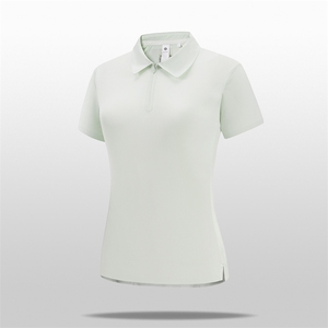 女士夏季polo衫半拉链翻领短袖T恤户外运动跑步2025年夏季图片