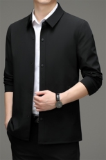 中年男士外套秋季新款百搭休闲爸爸装翻领夹克外套男HM21007-P235，男装夹克，电商B212（原钱塘6029）