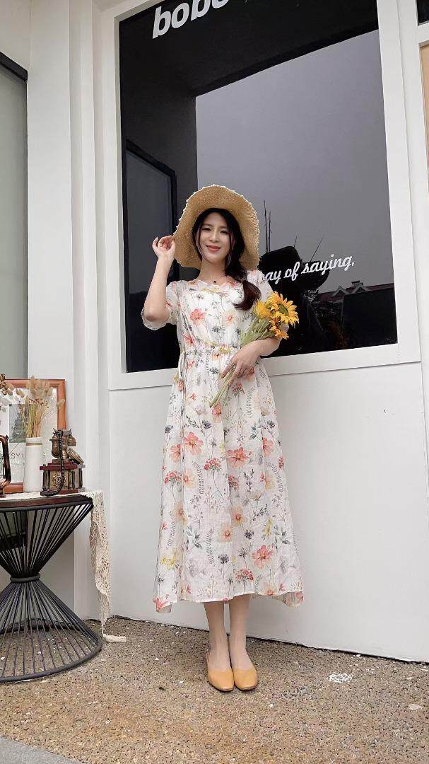 纯苎连衣裙小衫裤子裙子衬衣 时尚风 风淑女风休闲风，女装连衣裙，川哲