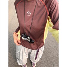 高品户外山系轻薄透气速干撞色骑行运动长袖T恤男女A1354-P48，男装T恤，星座1505