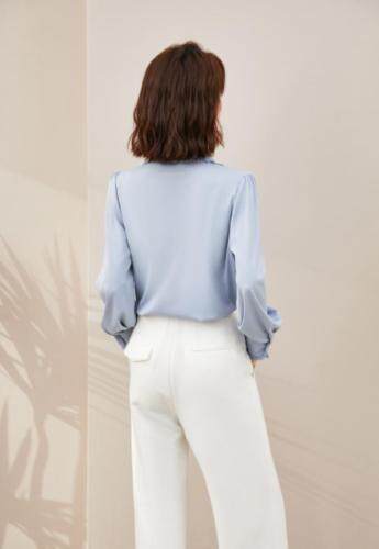 2021秋季新品韩版减龄翻领衬衫，女装衬衫，秋子丰色(3F)