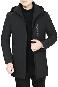 2023冬季新款男士连帽宽松免烫棉服中年休闲加厚保暖棉衣服外套图片