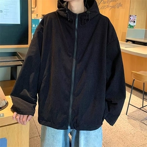 灯芯绒外套男士连帽夹克秋冬季港风复古潮牌宽松痞帅休闲衣服图片