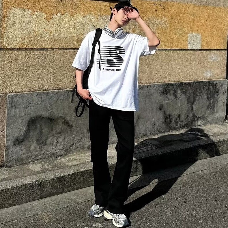 潮高街裤子潮ins拉链直筒裤修身牛仔裤男裤脚NZ789,男装牛仔裤,星座1116A-1（原606A）