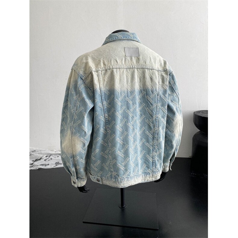 渐变提花毛刺男牛仔外套宽松工装夹克衫JK3572P78,男装工装外套,星座1013-1