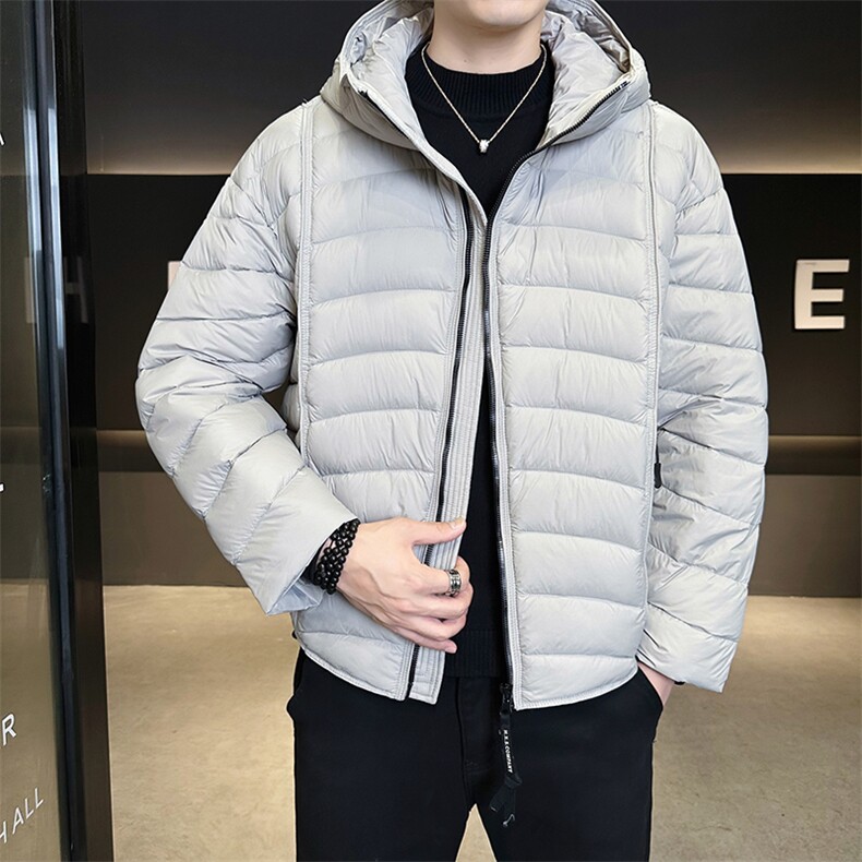 新标902025新款保暖运动休闲宽松排骨服连帽羽绒服5878-P355，男装羽绒服，电商A413