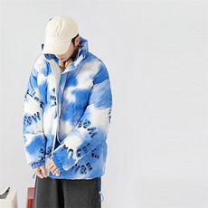 日系白墙2024冬新款幻彩立领面包服棉衣外套男MY004-P135控150，男装棉衣，星座914-3