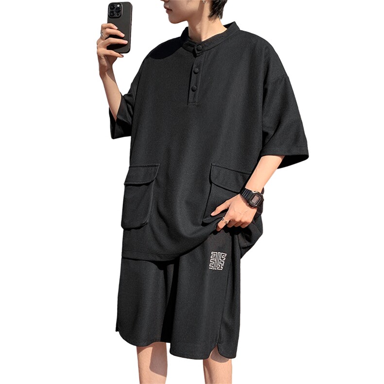 新款套装男士夏季五分裤短袖可分开售刺绣TZ300-P68控98,男装牛仔裤,电商A227
