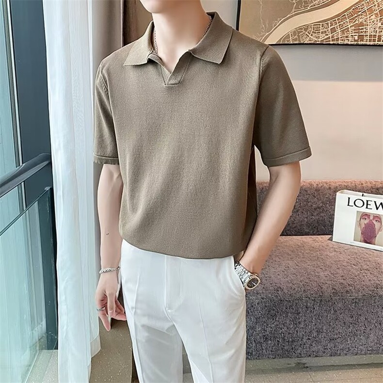 男短袖T恤韩版潮流夏季新款简约男装翻领polo衫半袖上衣MAA25-P42,男装T恤,星座208-5
